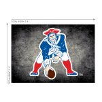 Vintage New England Patriots 6x8 Distressed Area Rug