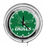 Vintage Philadelphia Eagles 14" Neon Chrome Clock