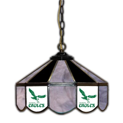 Vintage Philadelphia Eagles 14 inch Stained Glass Pub Light