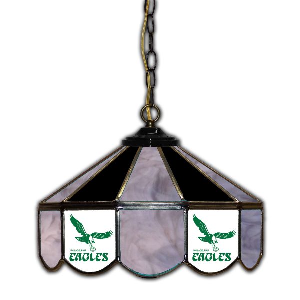 Vintage Philadelphia Eagles 14 inch Stained Glass Pub Light