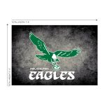 Vintage Philadelphia Eagles 6x8 Distressed Area Rug