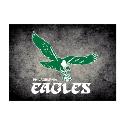 Vintage Philadelphia Eagles 6x8 Distressed Area Rug