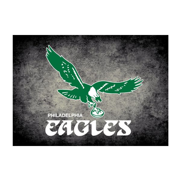 Vintage Philadelphia Eagles 8x11 Distressed Area Rug 1