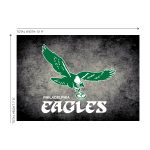 Vintage Philadelphia Eagles 8x11 Distressed Area Rug