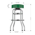 Vintage Philadelphia Eagles Chrome Bar Stool