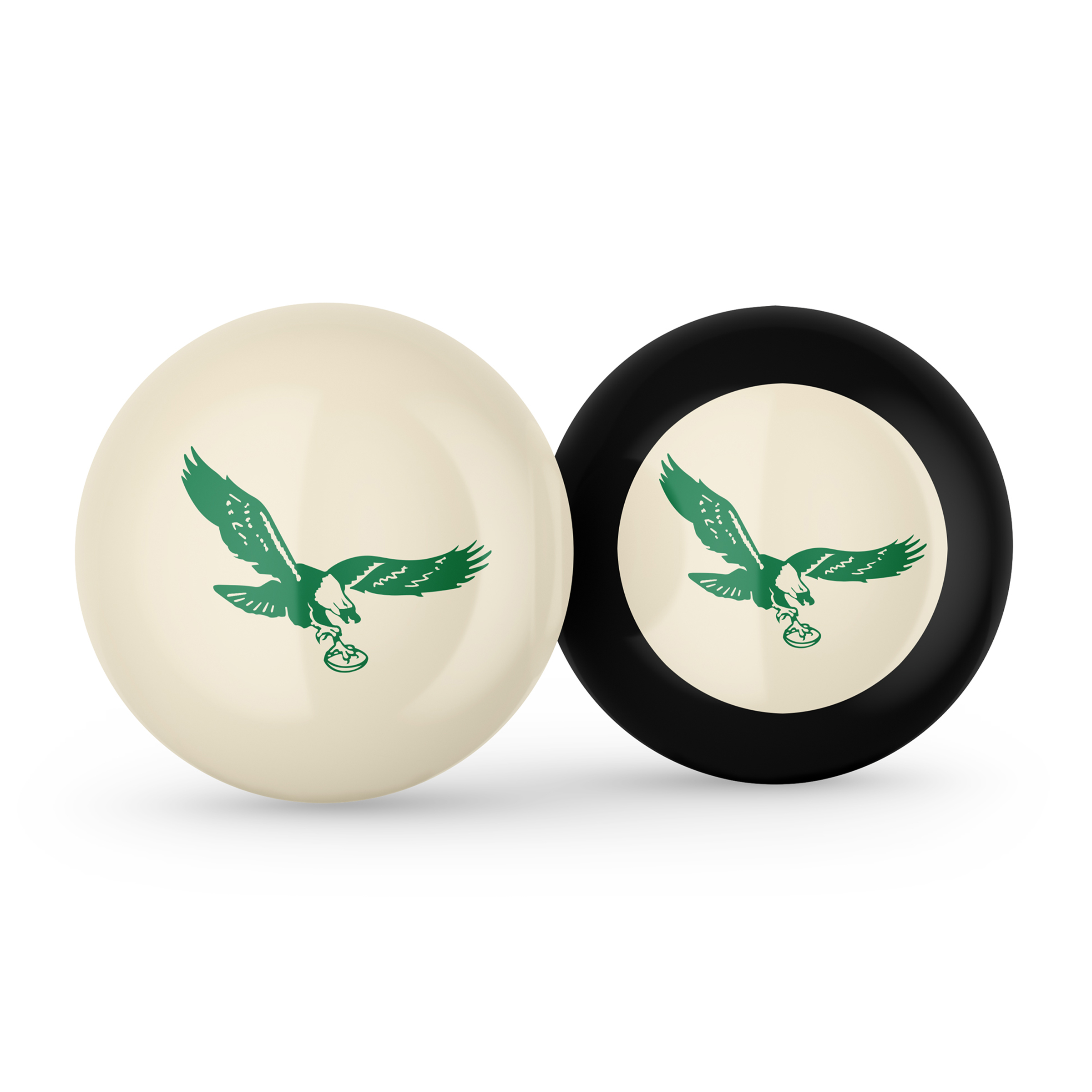 Vintage Philadelphia Eagles Logo Cue Ball and Eight Ball 1 Vintage Philadelphia Eagles Logo Cue Ball and Eight Ball