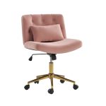 Violet Pink Flannel Ergonomic Swivel Office Chair with Lumbar Support 6 Violet Pink Flannel Ergonomic Swivel Office Chair with Lumbar Support