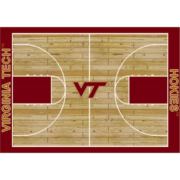 Virginia Tech 4x6 Courtside Rug 1