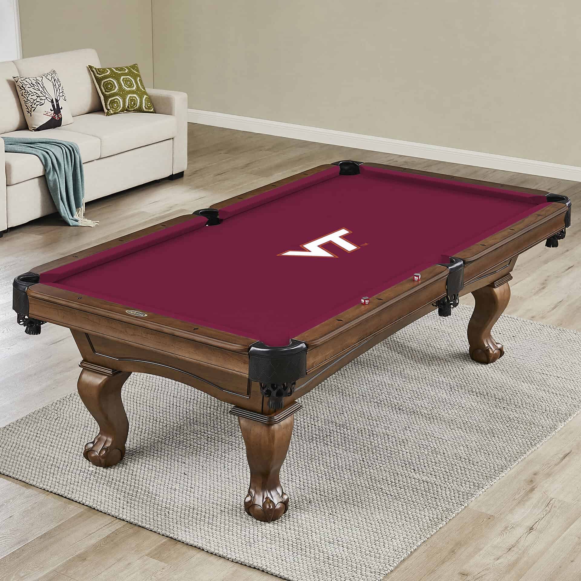 Virginia Tech 8' Pool Table Cloth 2 Virginia Tech 8' Pool Table Cloth - Image 2