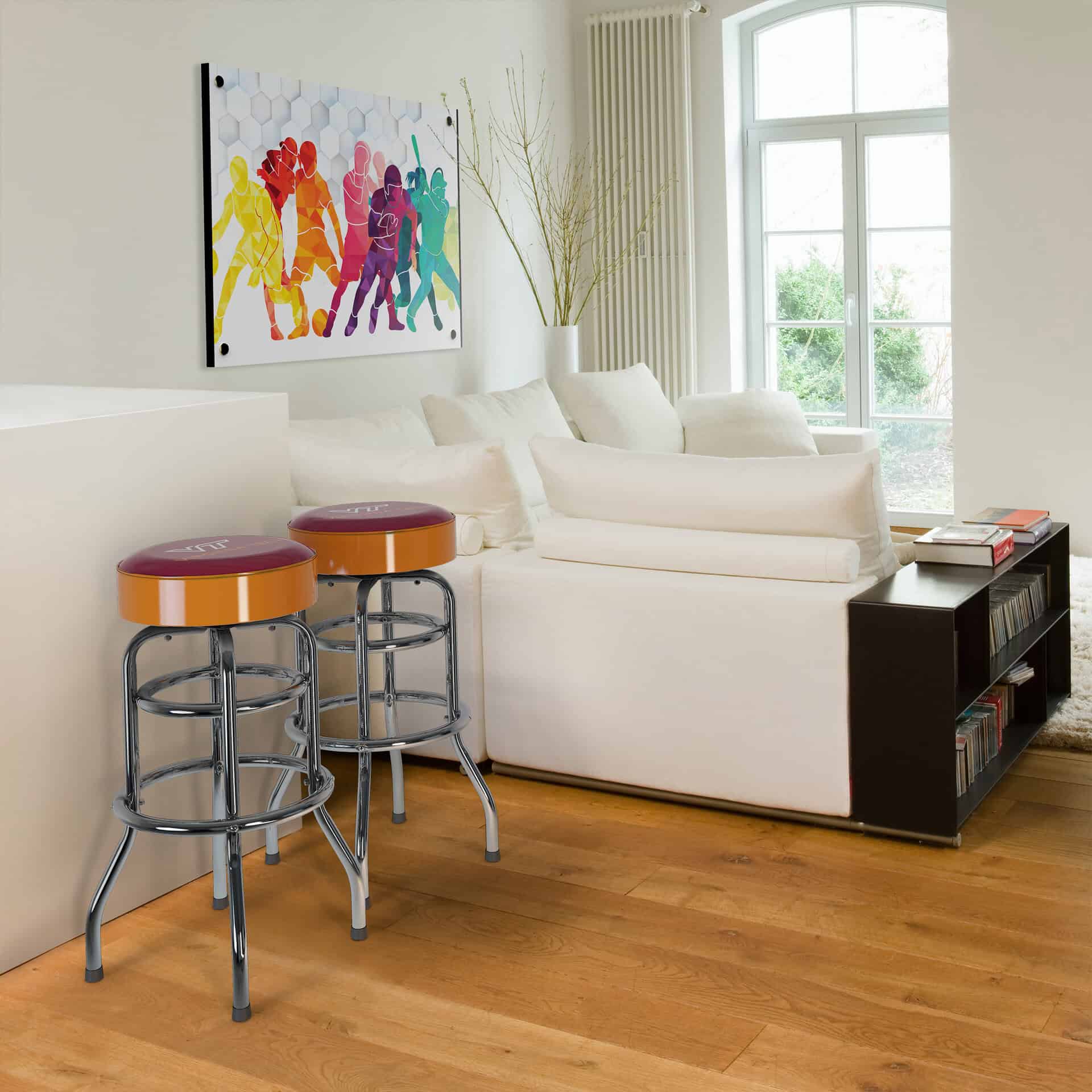 Virginia Tech Chrome Bar Stool 2 Virginia Tech Chrome Bar Stool - Image 2