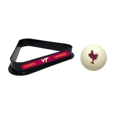 Virginia Tech Cue Ball & Ball Rack