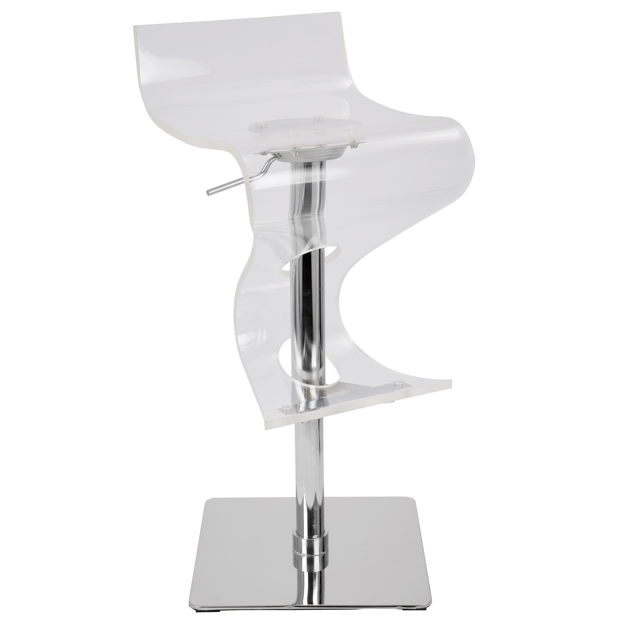 Viva Acrylic Contemporary Adjustable Swivel Bar Stool 4 Viva Acrylic Contemporary Adjustable Swivel Bar Stool - Image 4