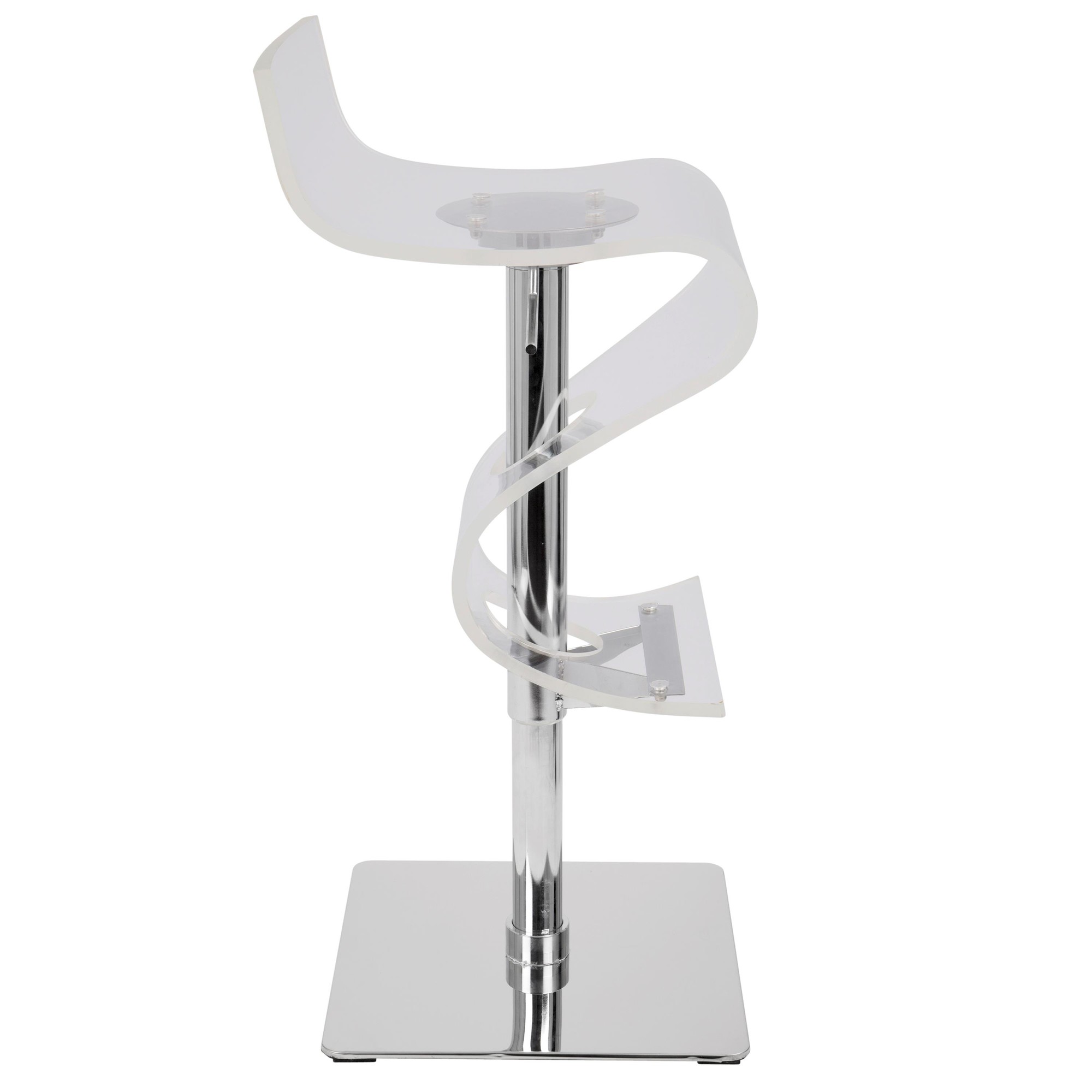 Viva Acrylic Contemporary Adjustable Swivel Bar Stool 5 Viva Acrylic Contemporary Adjustable Swivel Bar Stool - Image 5