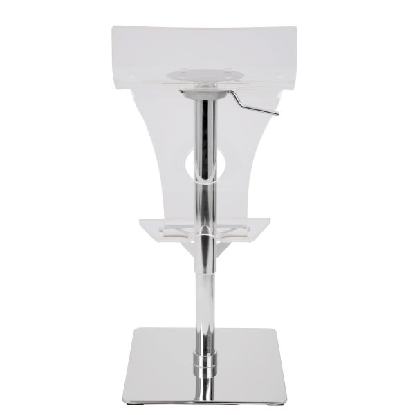 Viva Acrylic Contemporary Adjustable Swivel Bar Stool 6