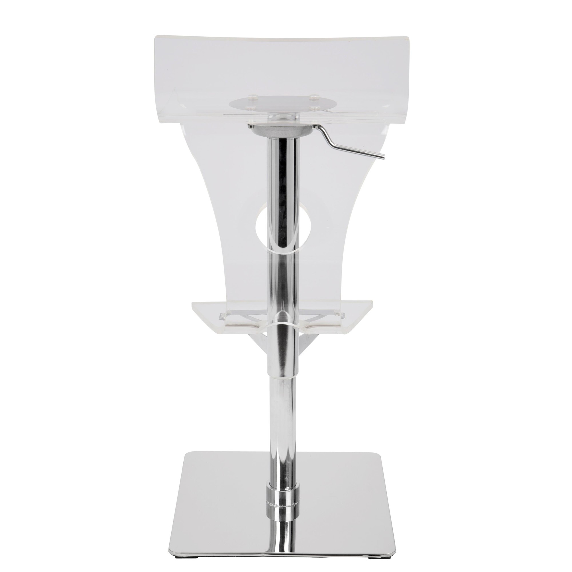 Viva Acrylic Contemporary Adjustable Swivel Bar Stool 7 Viva Acrylic Contemporary Adjustable Swivel Bar Stool - Image 7