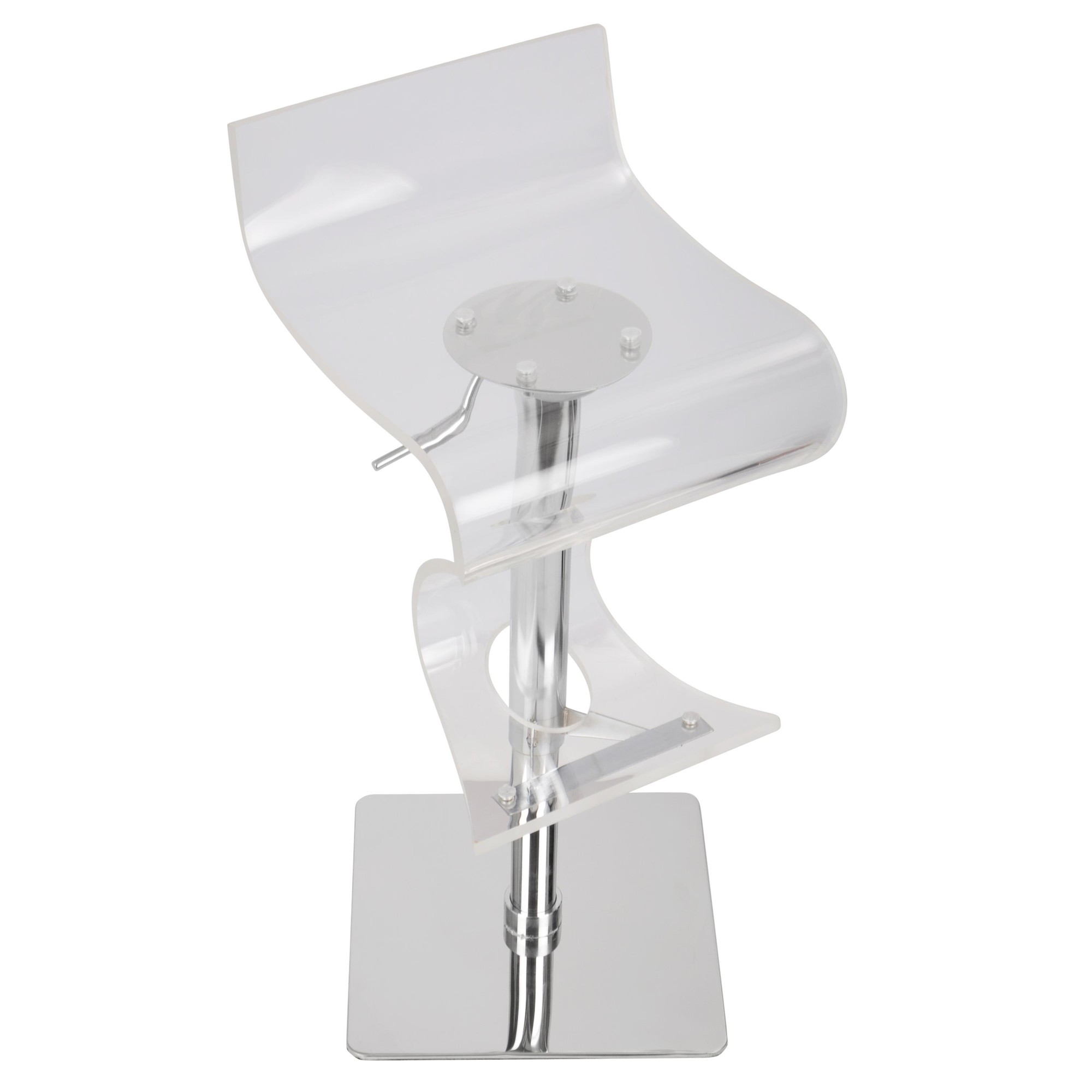 Viva Acrylic Contemporary Adjustable Swivel Bar Stool 9 Viva Acrylic Contemporary Adjustable Swivel Bar Stool - Image 9