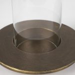 Vivian Gold Metal and Glass Hurricane Candle Holder (Set of 2)