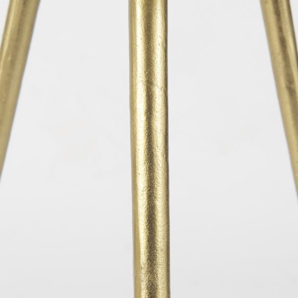 Vivienne 16.0L x 16.0W x 19.0H White Marble WAntique Gold Metal Round Small Side Table 8