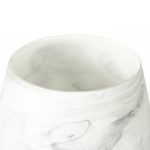 Volta I Short Gray Cream Glass Abstract Pattern Vase