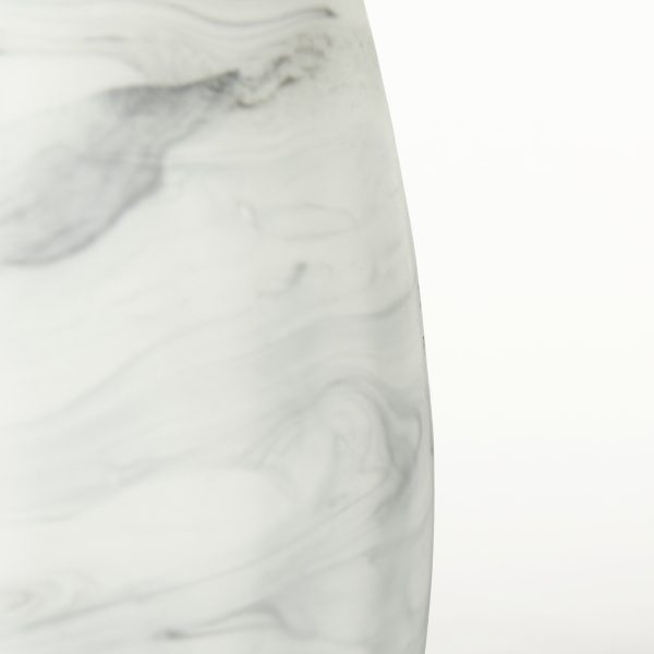 Volta I Short Gray Cream Glass Abstract Pattern Vase 6