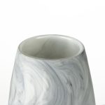 Volta II Tall White Gray Abstract Pattern Glass Vase