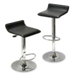 Modern Bistro Table Set with Adjustable Stools (Set of 3)