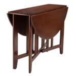 Round Mission Style 42-inch Double Drop Leaf Dining Table
