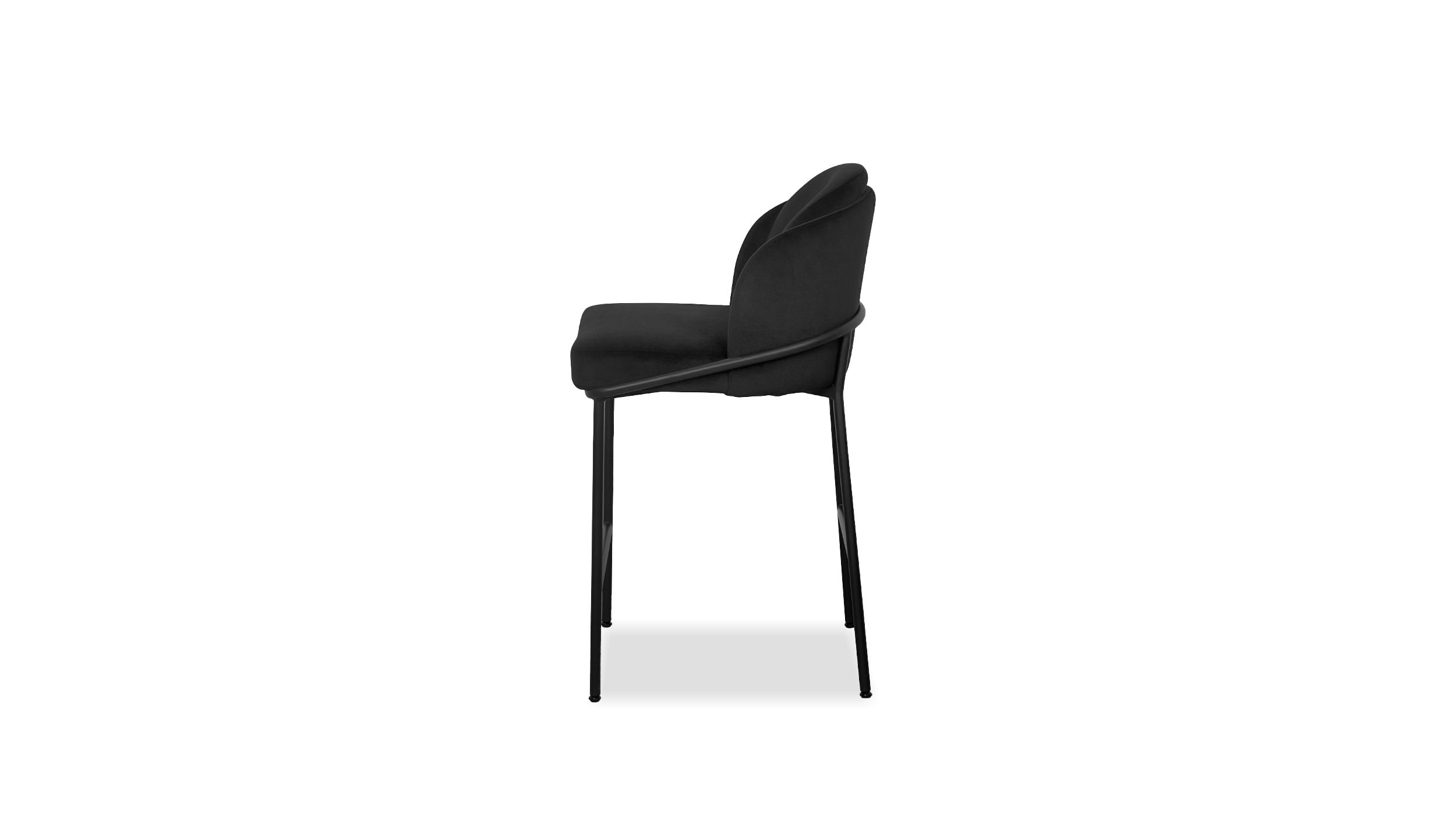 WALLEN Black Counter Stool Black Steel Base 2 WALLEN Black Counter Stool Black Steel Base - Image 2