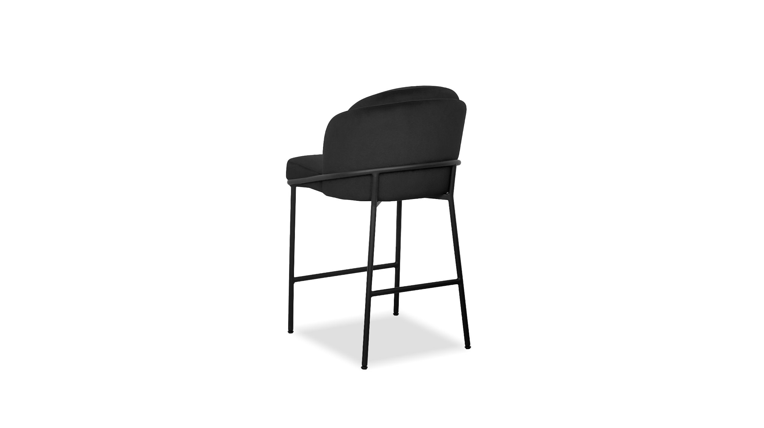 WALLEN Black Counter Stool Black Steel Base 3 WALLEN Black Counter Stool Black Steel Base - Image 3