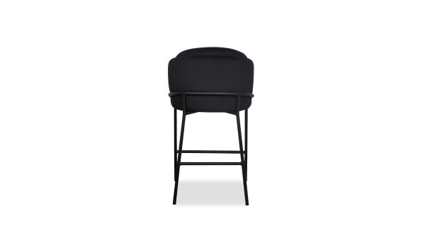 WALLEN Black Counter Stool Black Steel Base 3 2