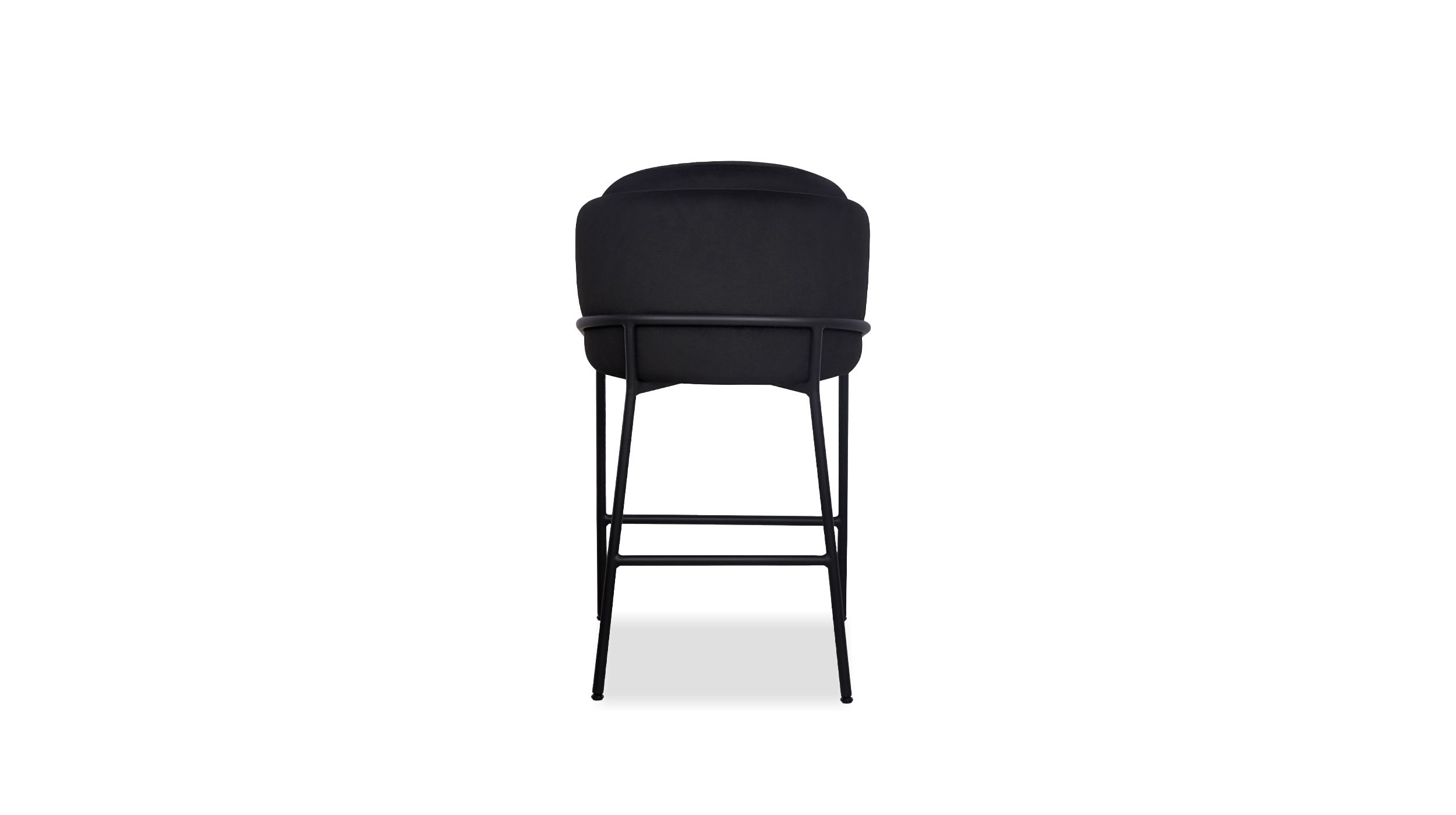 WALLEN Black Counter Stool Black Steel Base 4 WALLEN Black Counter Stool Black Steel Base - Image 4
