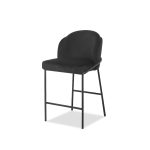 WALLEN Black Counter Stool Black Steel Base 6 WALLEN Black Counter Stool Black Steel Base