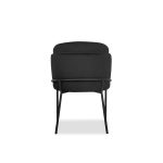 WALLEN Black Fabric Dining Chair Black Steel 9 WALLEN Black Fabric Dining Chair Black Steel