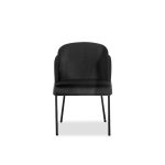 WALLEN Black Fabric Dining Chair Black Steel 10 WALLEN Black Fabric Dining Chair Black Steel