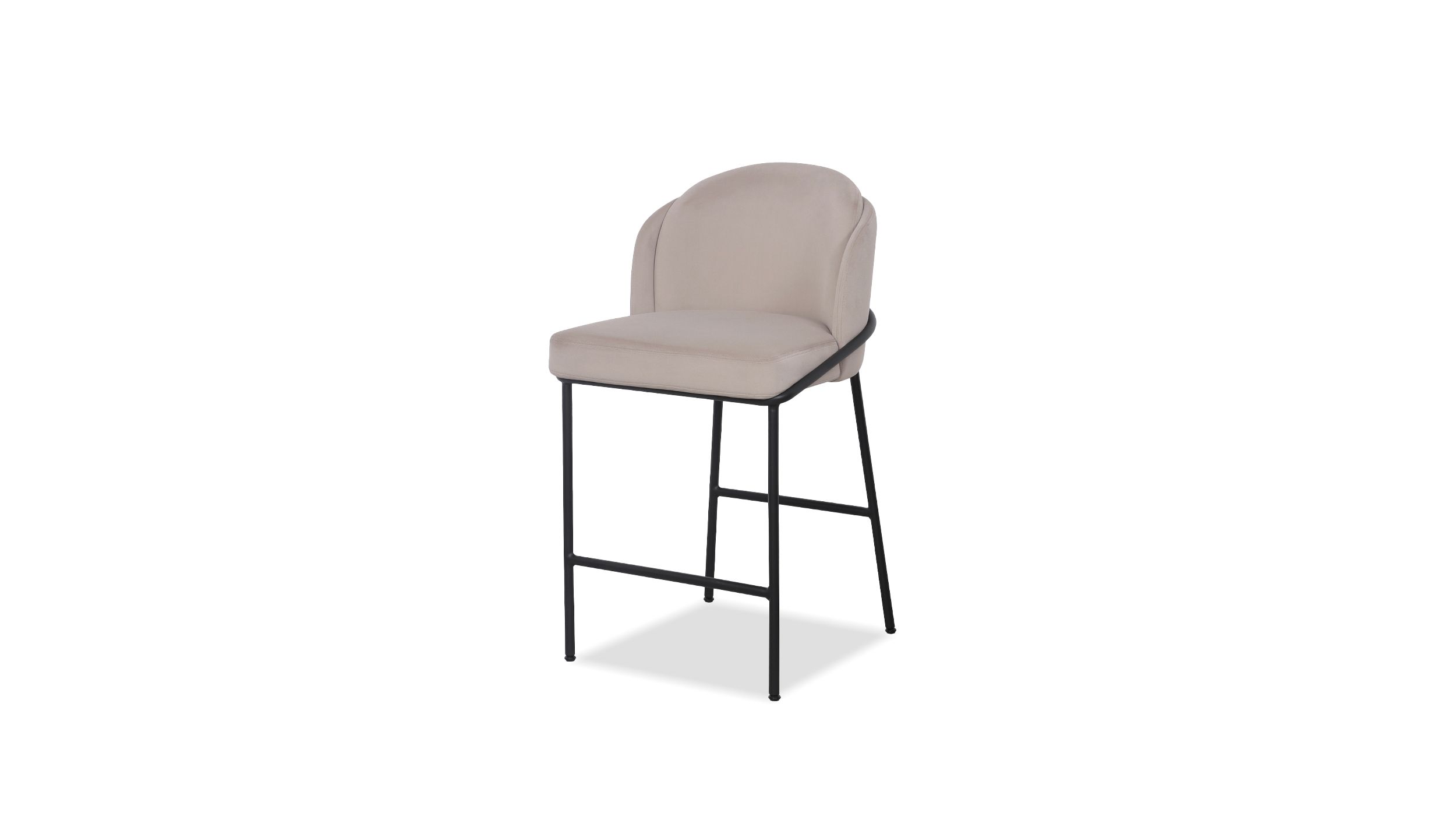 WALLEN Champagne Counter Stool Black Base 1 WALLEN Champagne Counter Stool Black Base