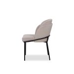 WALLEN Champagne Dining Chair Black Base 7 WALLEN Champagne Dining Chair Black Base