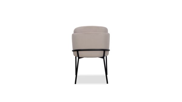 WALLEN Champagne Dining Chair Black Base 3 2