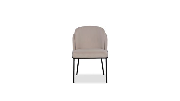WALLEN Champagne Dining Chair Black Base 4 2