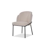 WALLEN Champagne Dining Chair Black Base 6 WALLEN Champagne Dining Chair Black Base