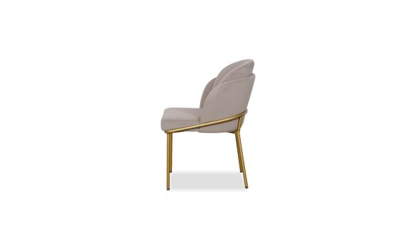 WALLEN Champagne Dining Chair Brushed Gold Base 1 2