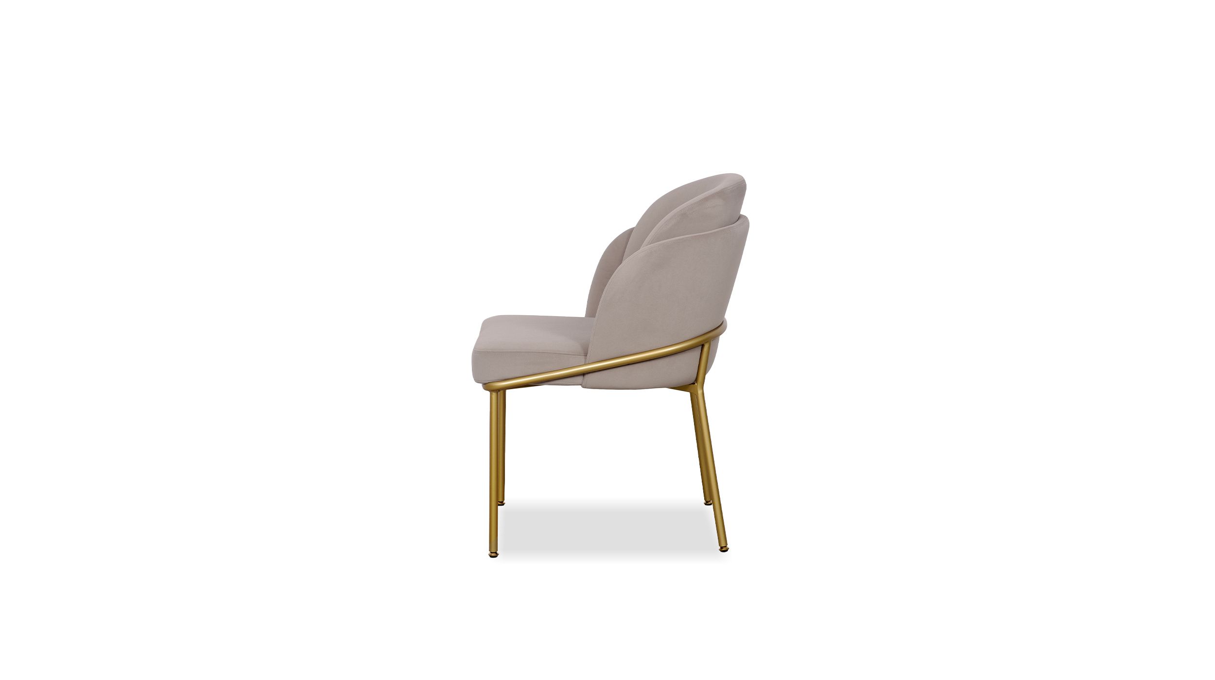 WALLEN Champagne Dining Chair Brushed Gold Base 2 WALLEN Champagne Dining Chair Brushed Gold Base - Image 2