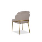 WALLEN Champagne Dining Chair Brushed Gold Base 8 WALLEN Champagne Dining Chair Brushed Gold Base