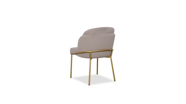 WALLEN Champagne Dining Chair Brushed Gold Base 2 2