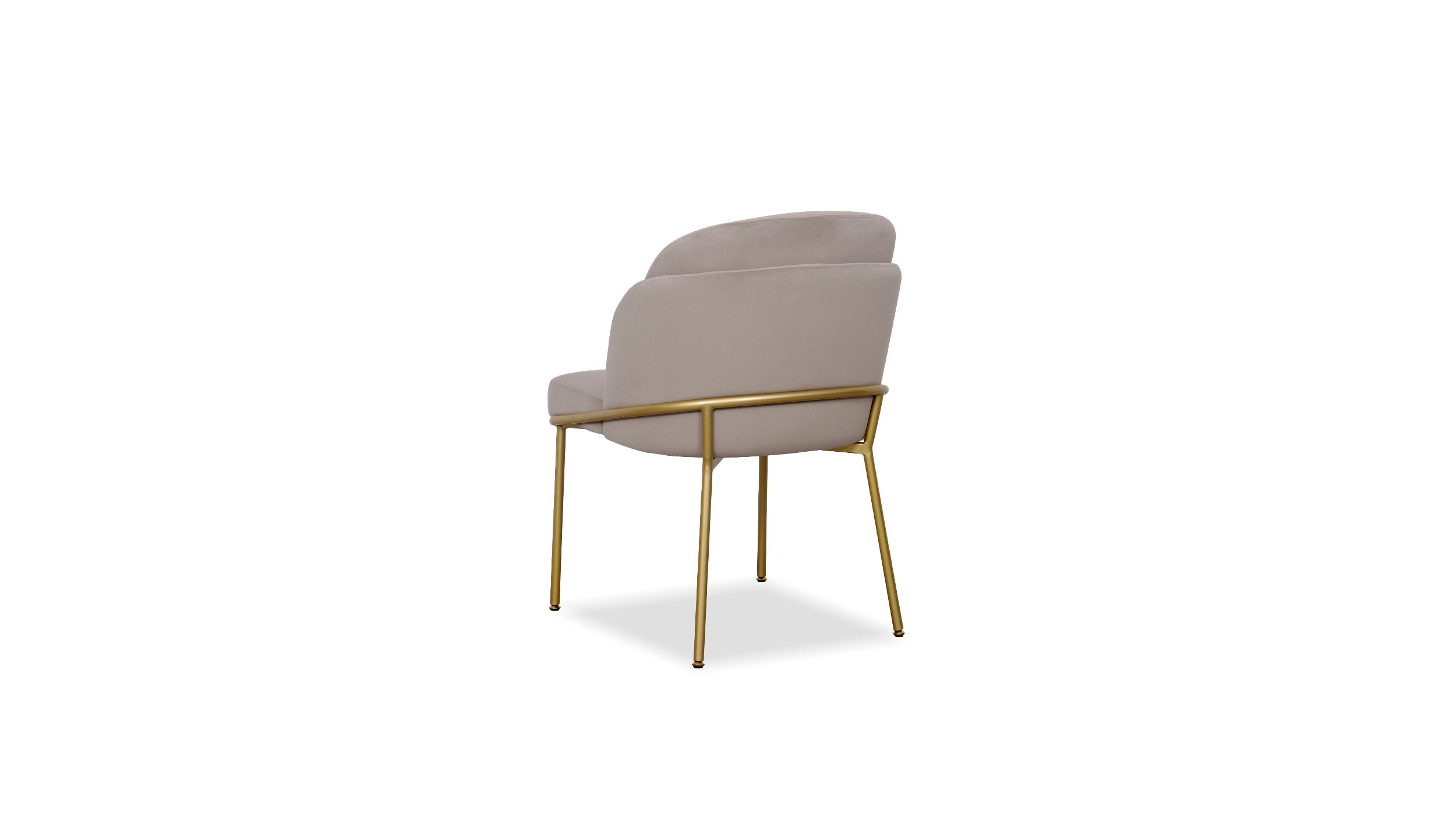 WALLEN Champagne Dining Chair Brushed Gold Base 3 WALLEN Champagne Dining Chair Brushed Gold Base - Image 3