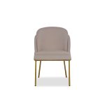 WALLEN Champagne Dining Chair Brushed Gold Base 10 WALLEN Champagne Dining Chair Brushed Gold Base