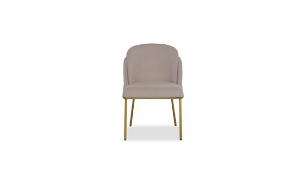 WALLEN Champagne Dining Chair Brushed Gold Base 4 2