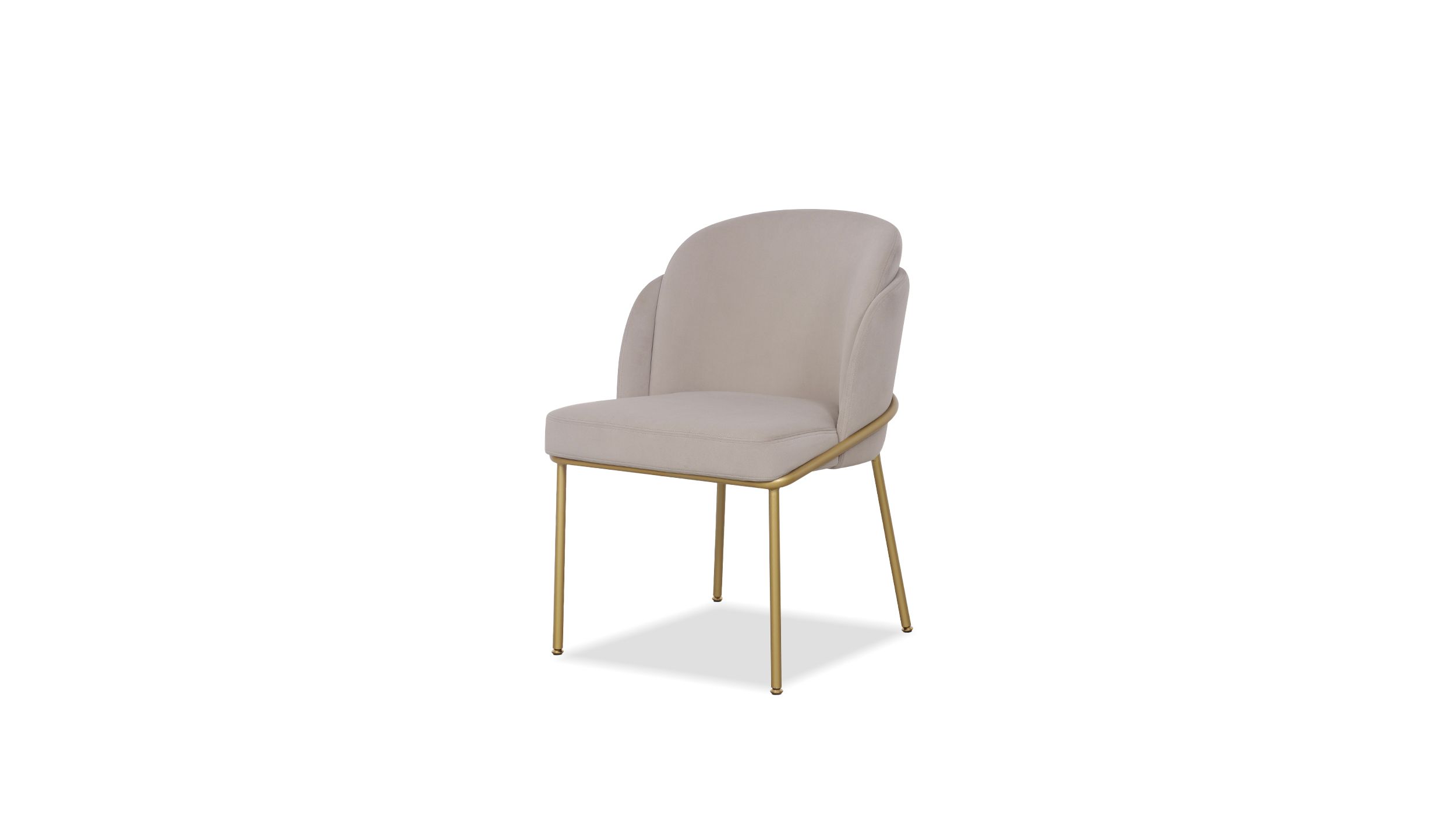 WALLEN Champagne Dining Chair Brushed Gold Base 1 WALLEN Champagne Dining Chair Brushed Gold Base