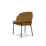WALLEN Fennelseed Fabric Black Steel Dining Chair