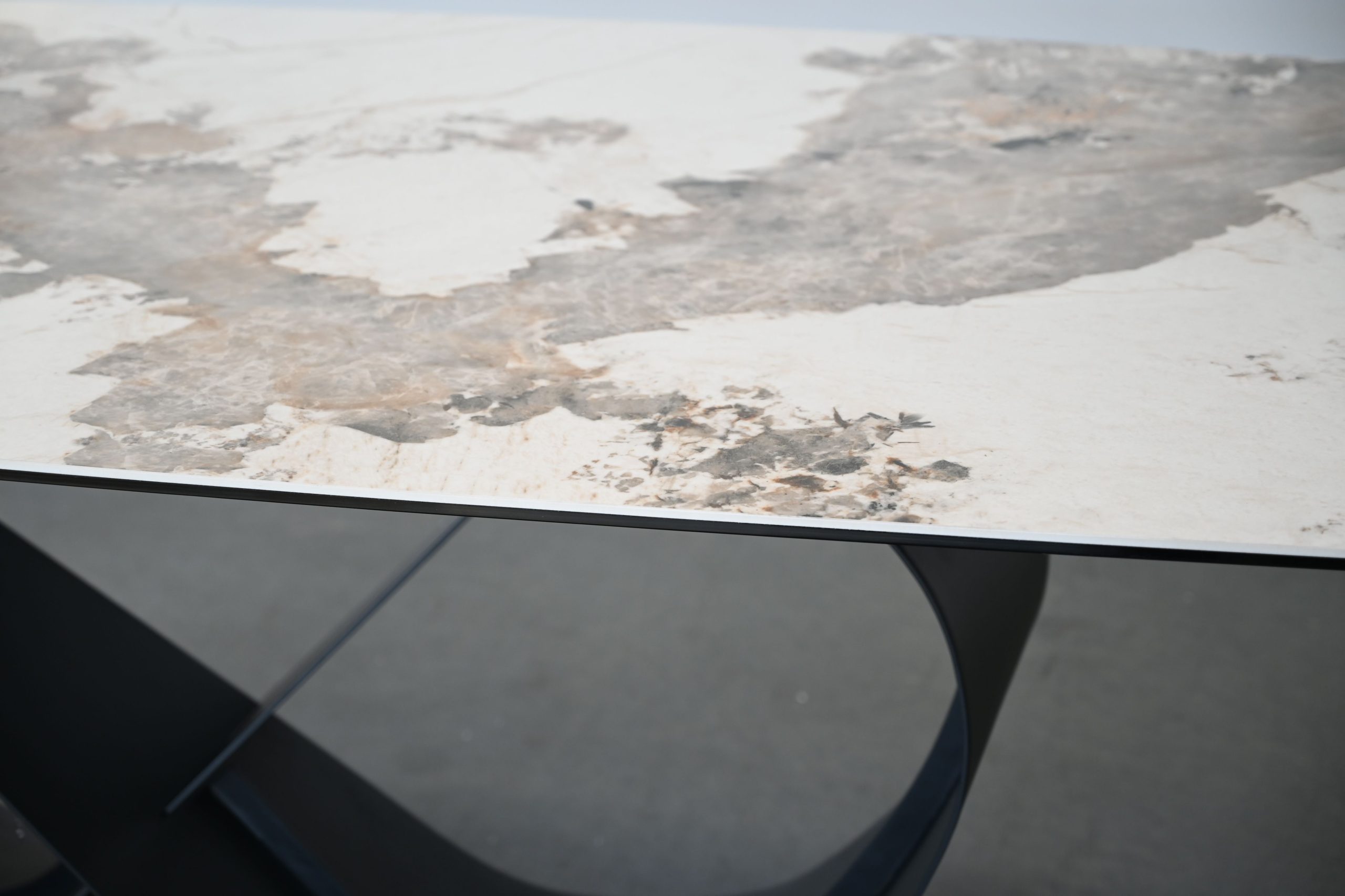 WAVE Ceramic Top Black Steel Dining Table 3 WAVE Ceramic Top Black Steel Dining Table - Image 3