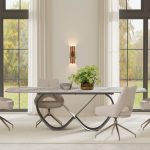 WAVE Ceramic Top Black Steel Dining Table 12 WAVE Ceramic Top Black Steel Dining Table